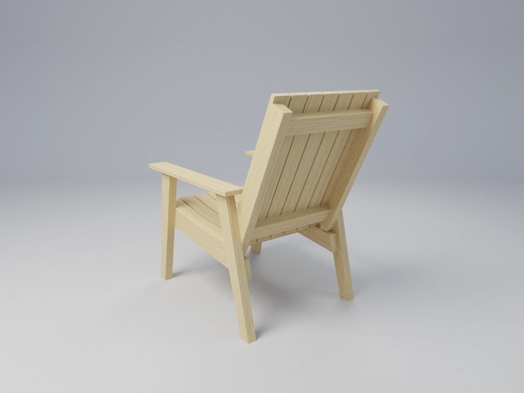 Ash Slatted Lounge Chair | Woodworking Design with Contoured Seat, picture 5 of 5